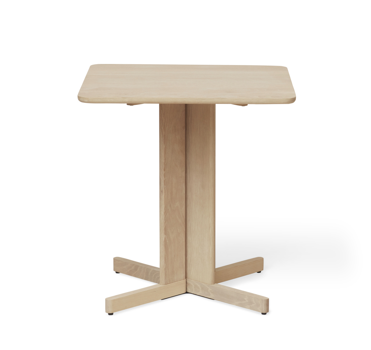 Quatrefoil Tisch, 68 x 68 cm, eiche weiß geölt