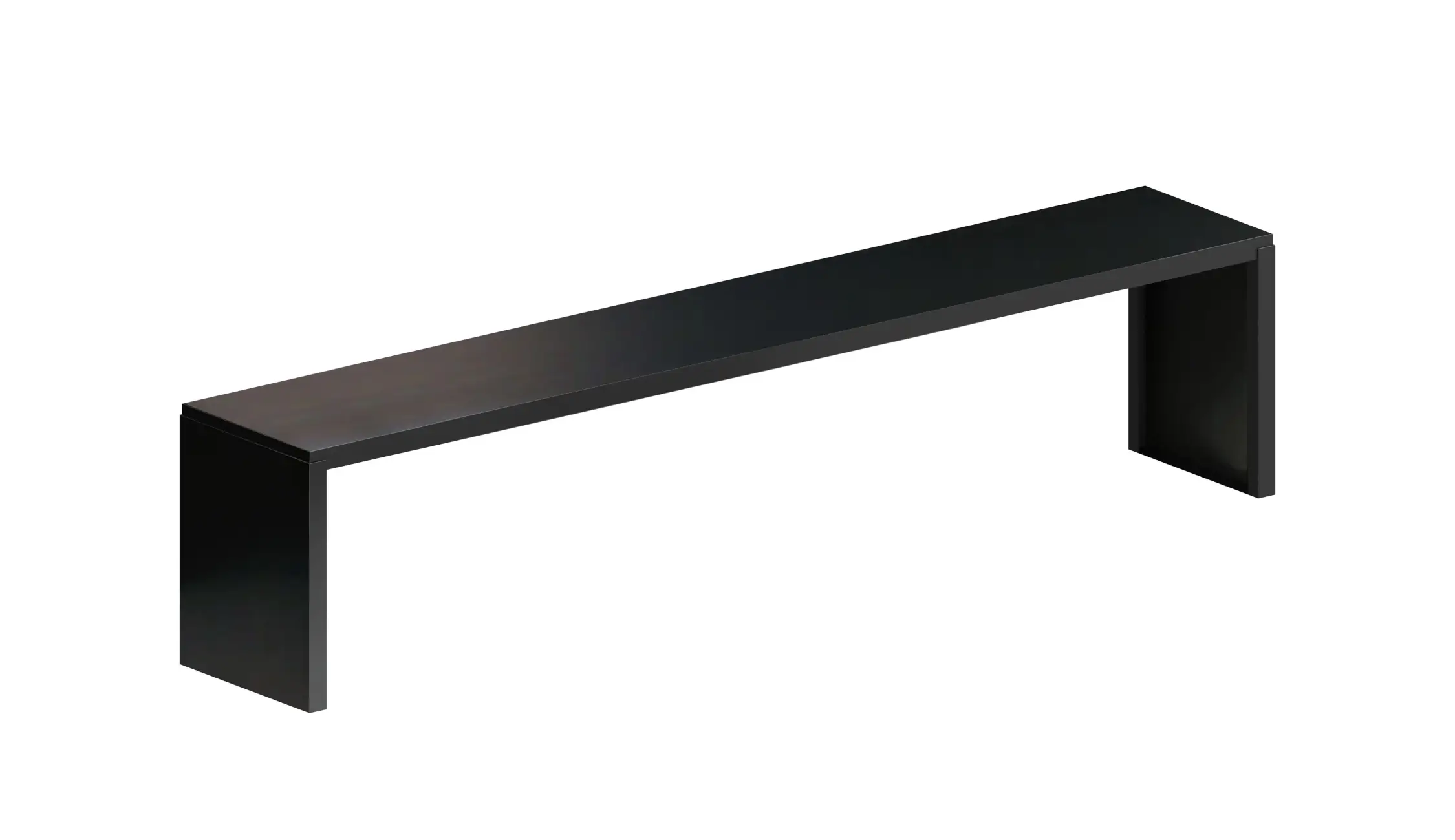 Zeus Big Irony Bank 210 × 36 cm in Schwarz als zeitlose Sitzbank.
