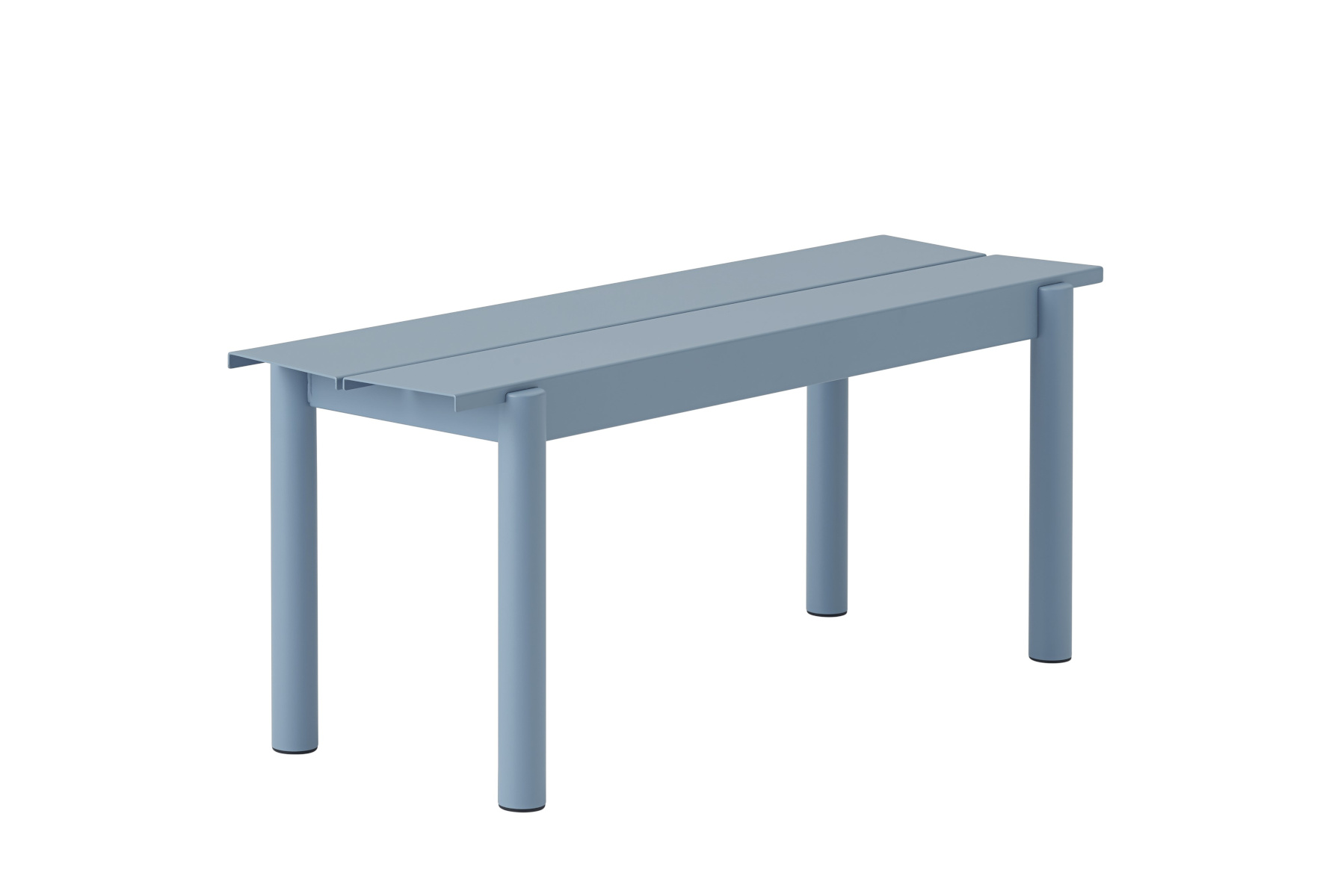 Linear Steel Gartenbank, 110 cm, pale blue