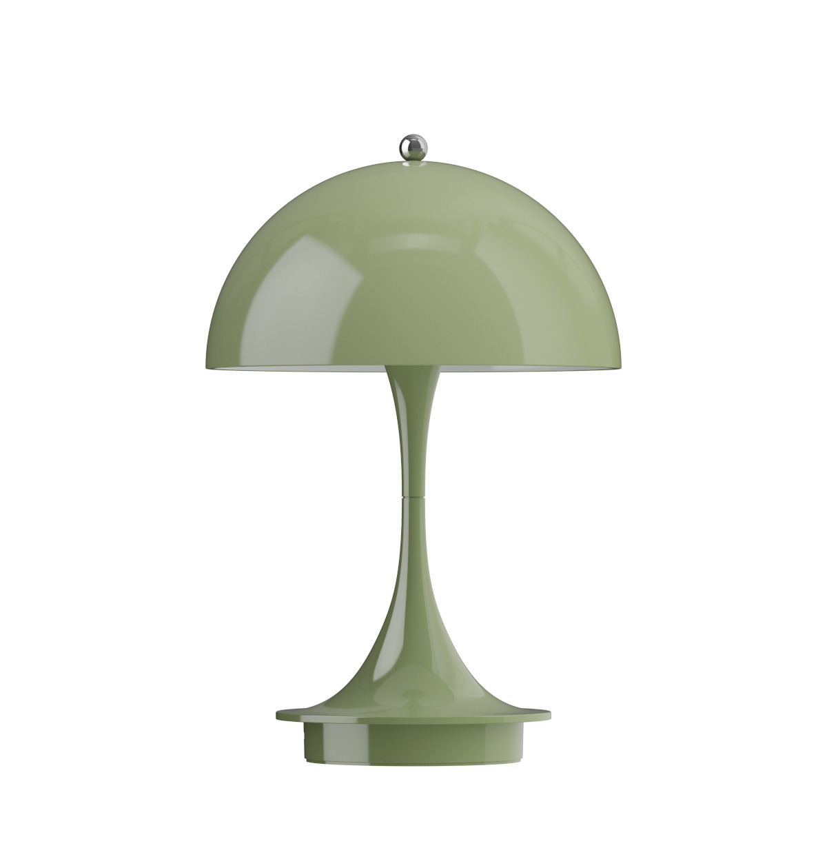 Panthella 160 Portable LED-Tischleuchte von Louis Poulsen in Moosgrün, kabellos, dimmbar, ikonisches skandinavisches Design