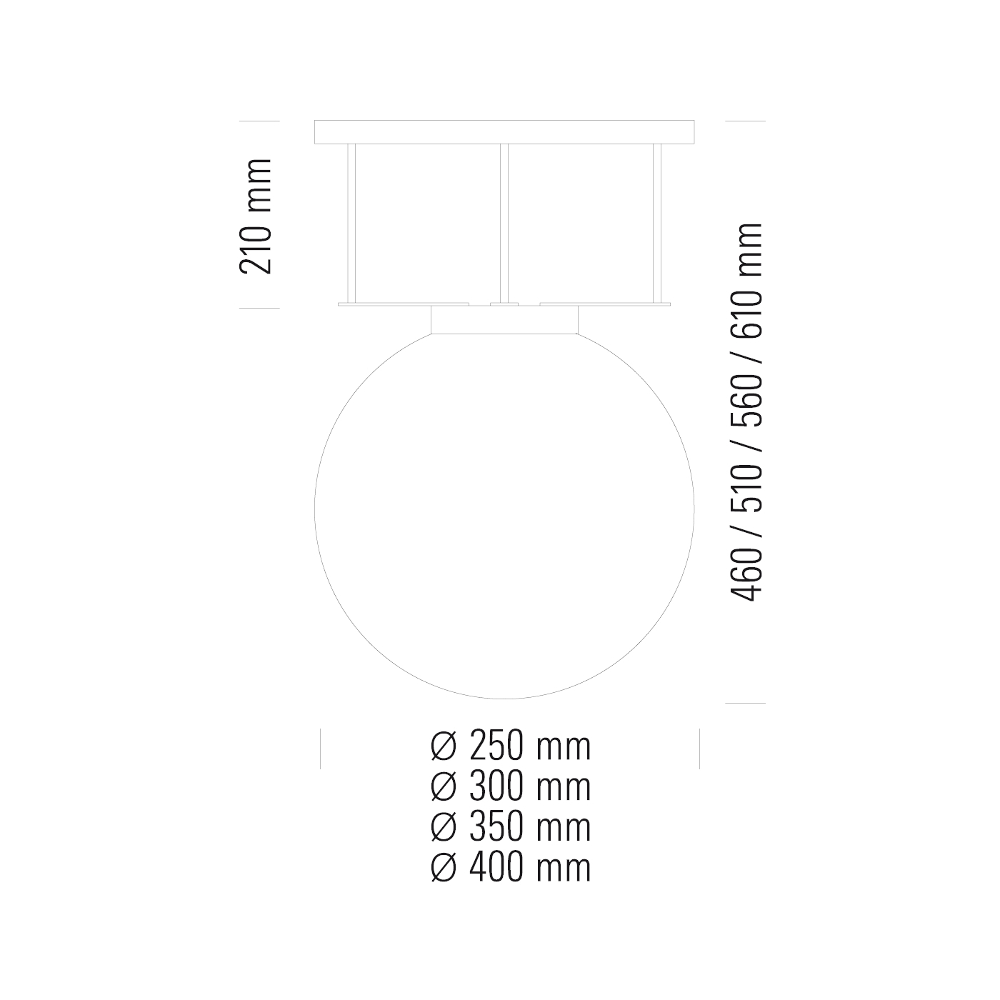 Tecnolumen DMB 26 Bauhaus-Deckenleuchte mit exakten Abmessungen, vernickeltes Metall, klassisches Design, ideal für Innenräume