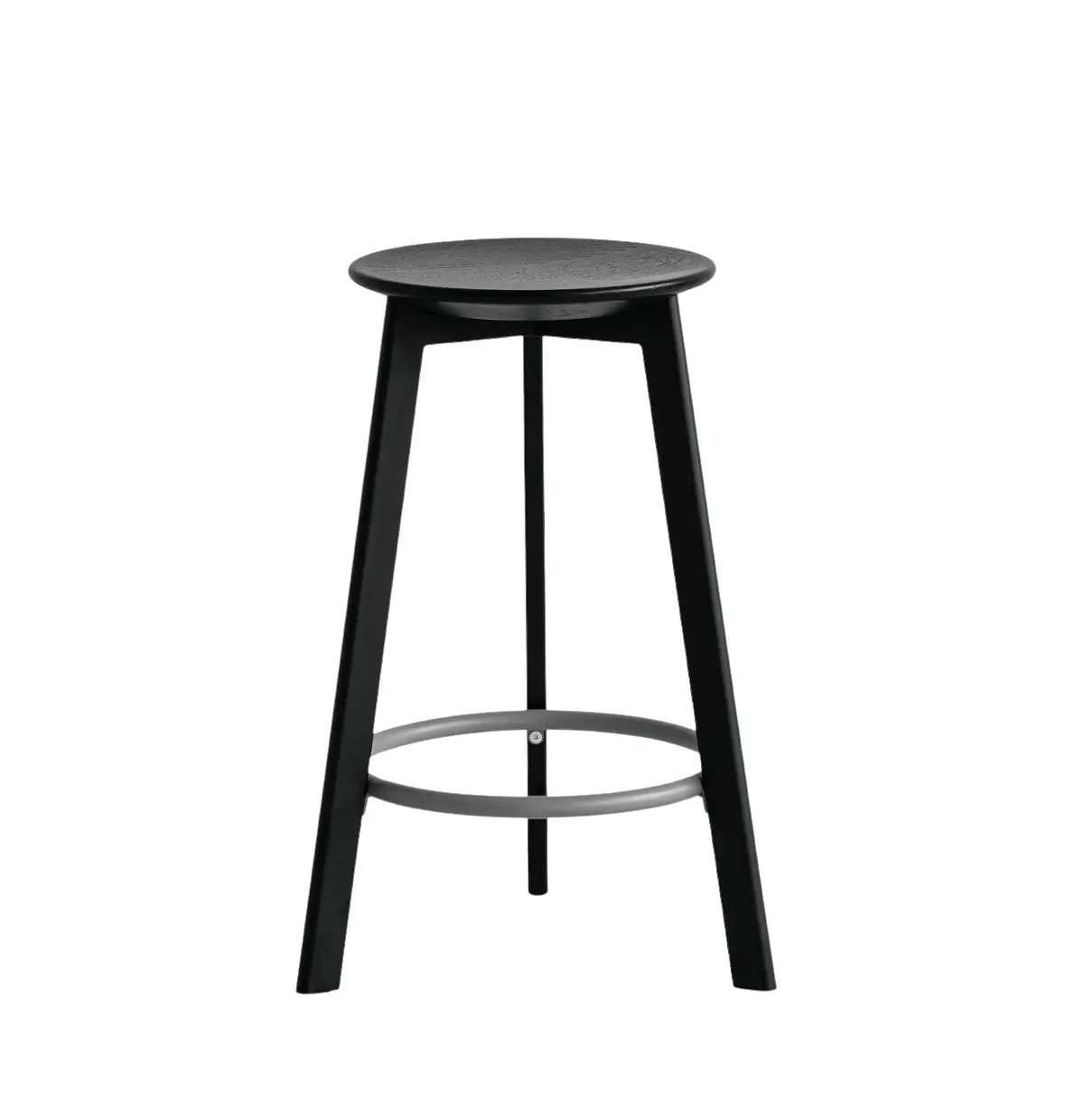 Noti Belem Barhocker 65 cm mit Holzsitz in Schwarz