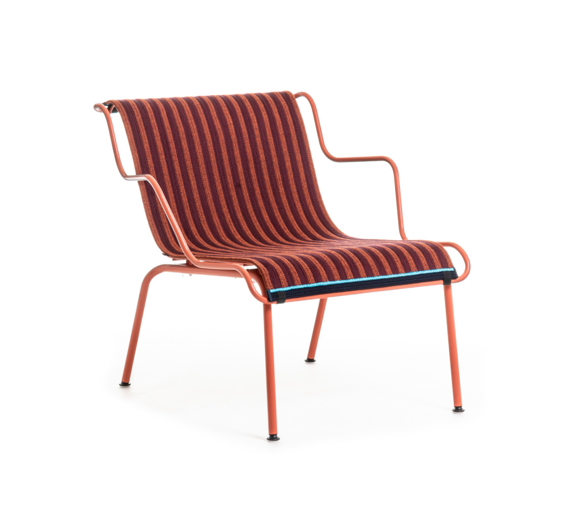 Magis Sitzauflage rot-orange für South Loungesessel, ergonomisch, komfortabel, stilvolles Design aus Italien