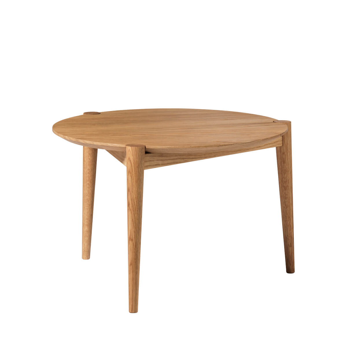 FDB Møbler D102 Søs Couchtisch, Ø 55 cm, geölte Eiche, nachhaltig, nordisches Design, funktional