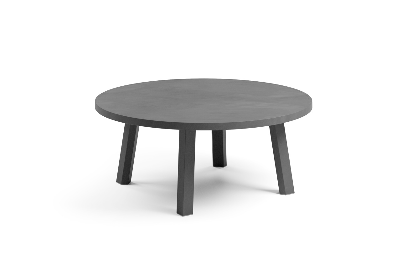 Maximo Couchtisch, Ø 70 cm mini, basalto