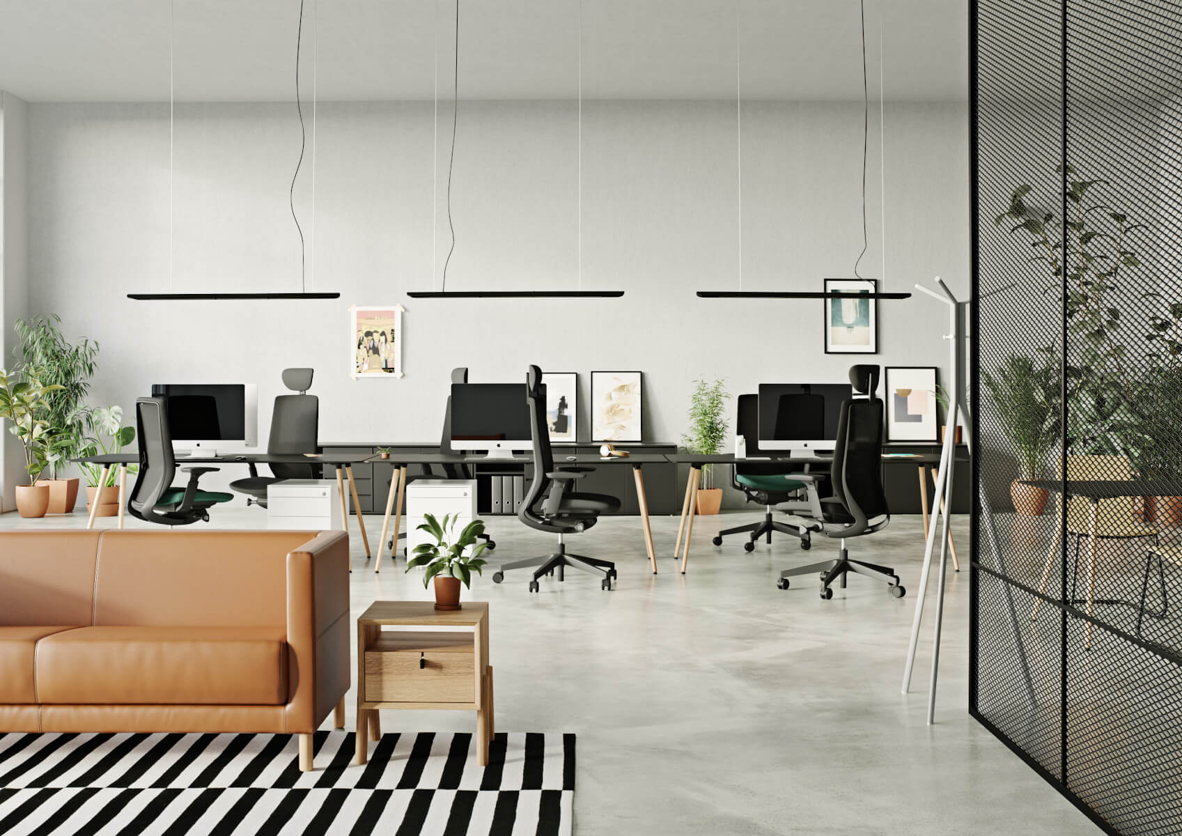 Schwarzer Profim Accis Pro 150SFL Bürostuhl mit Netzrücken für ergonomisches Arbeiten