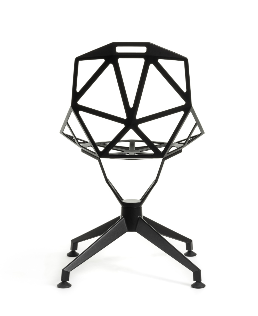 Magis Chair One 4Star, schwarz, drehbarer Armlehnstuhl, komfortabel, ergonomisch, italienisches Design