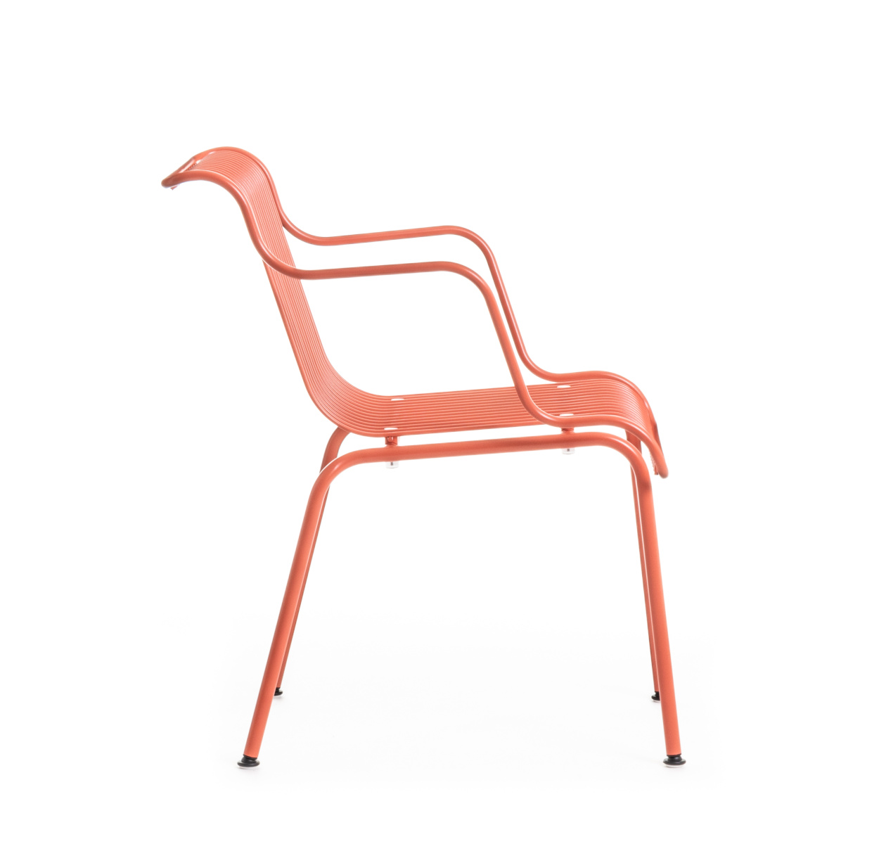 Magis South Armlehnstuhl orange, moderner italienischer Armlehnstuhl, ergonomisch, langlebig, komfortabel