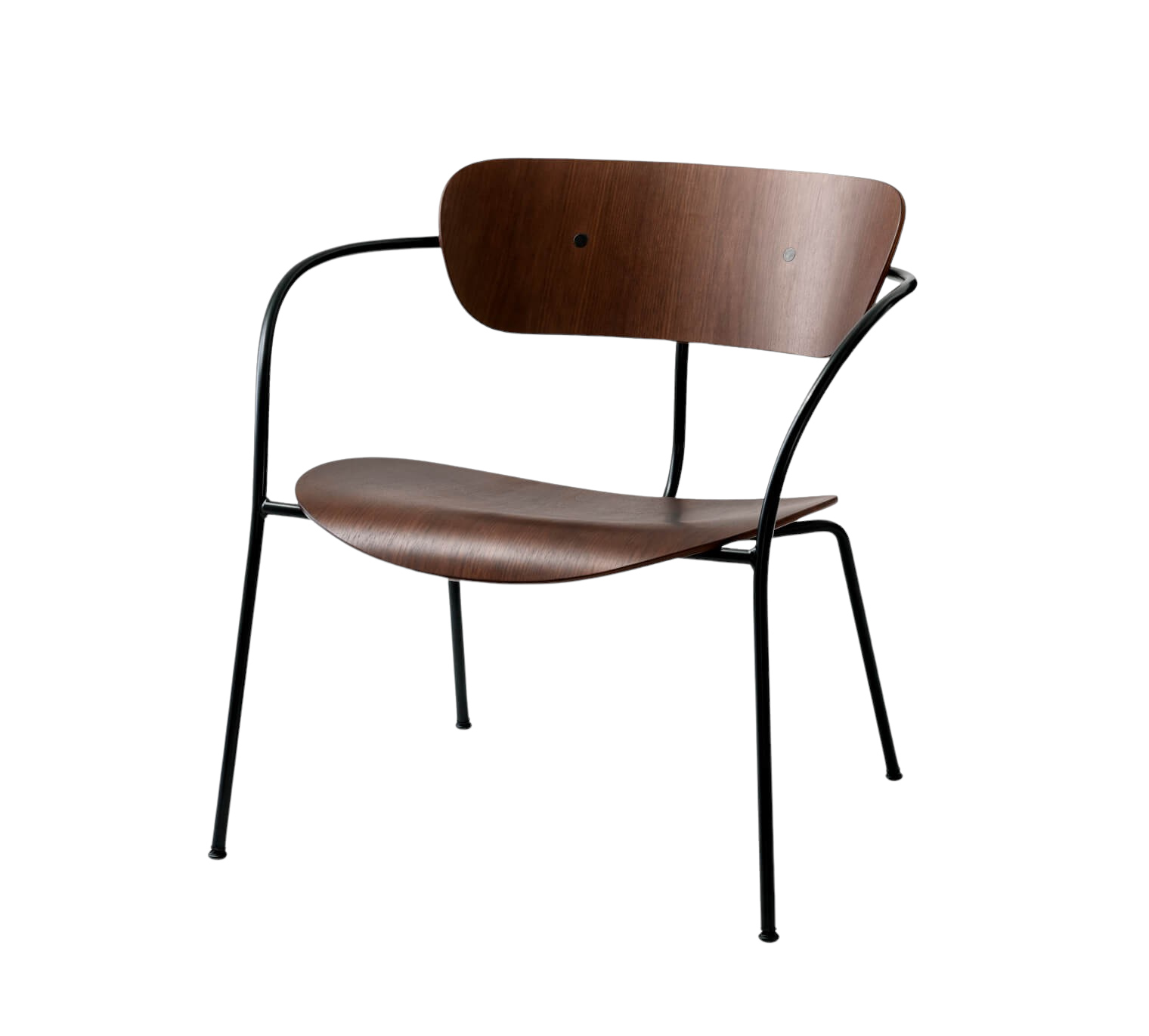 Pavilion AV5 Loungesessel, schwarz / walnuss lackiert Pavilion AV5 Loungesessel, schwarz / walnuss lackiert