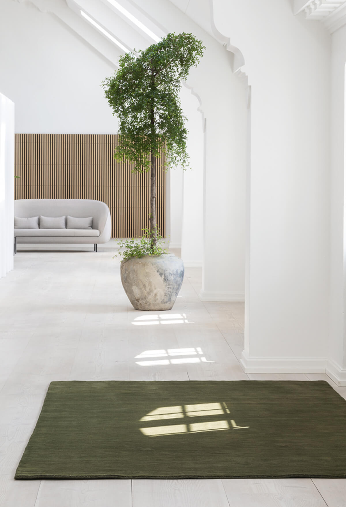 Earth Teppich, 250 x 300 cm, moss green