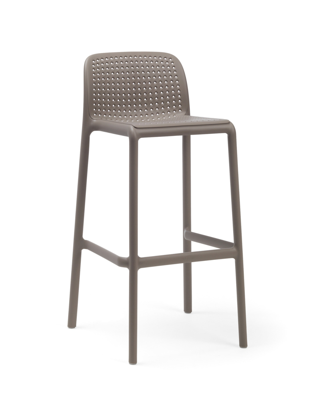 Nardi Lido Barhocker 76 cm – Outdoor-Hocker aus Italien Nardi Lido Barhocker 76 cm, tortora, Outdoor-Hocker, wetterfest, leicht, stapelbar, modernes italienisches Design