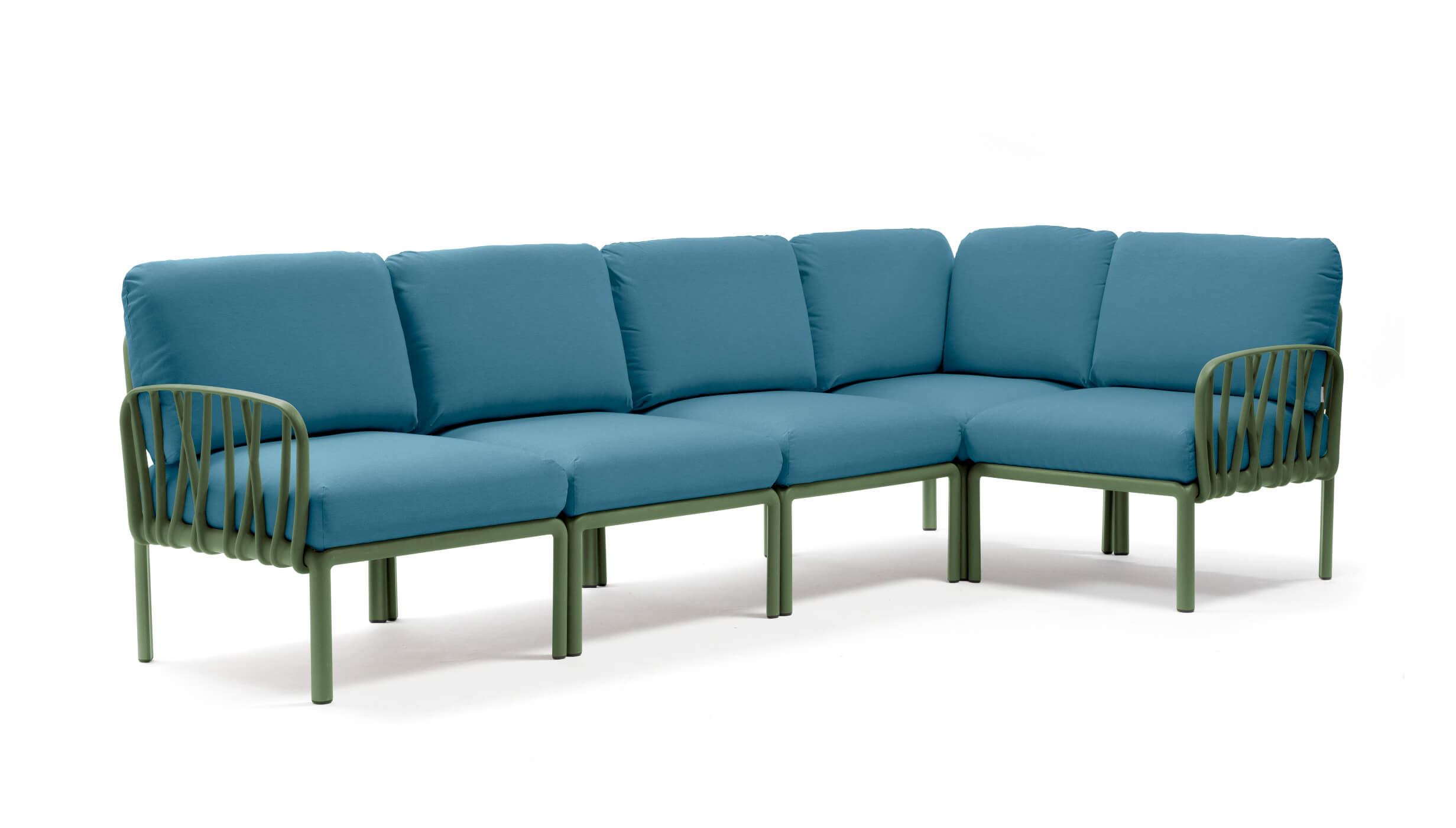 Nardi Komodo 5 Gartensofa, agave, Sunbrella Stoff, wetterfest, modular, leicht, italienisches Design