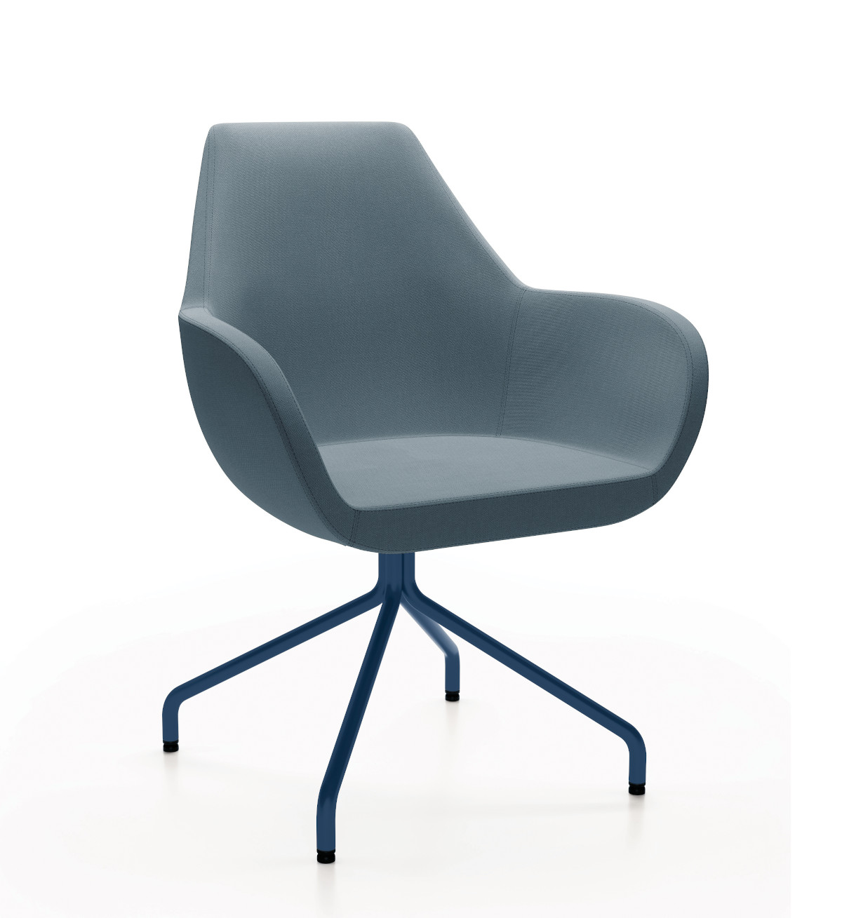 Moderner Profim Fan 10HS Sessel mit Spinnenfuß, stilvoller Polstersessel für Lounge, Büro und Empfang