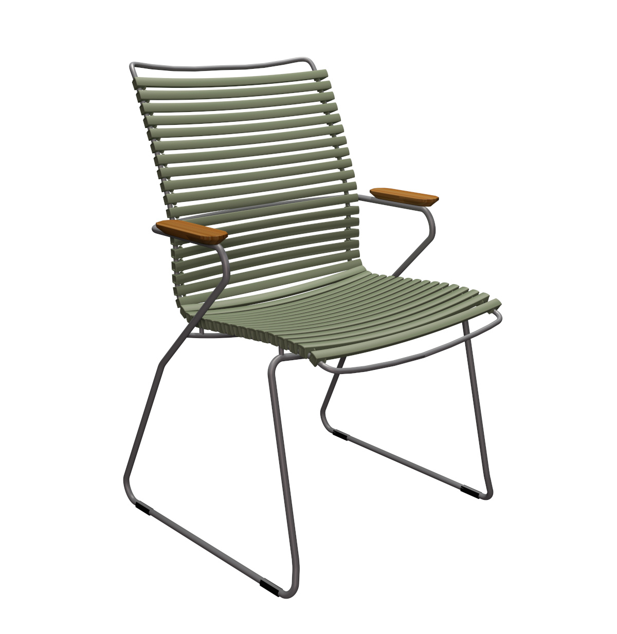 Click Armlehnstuhl mit hohe Rückenlehne, olive green