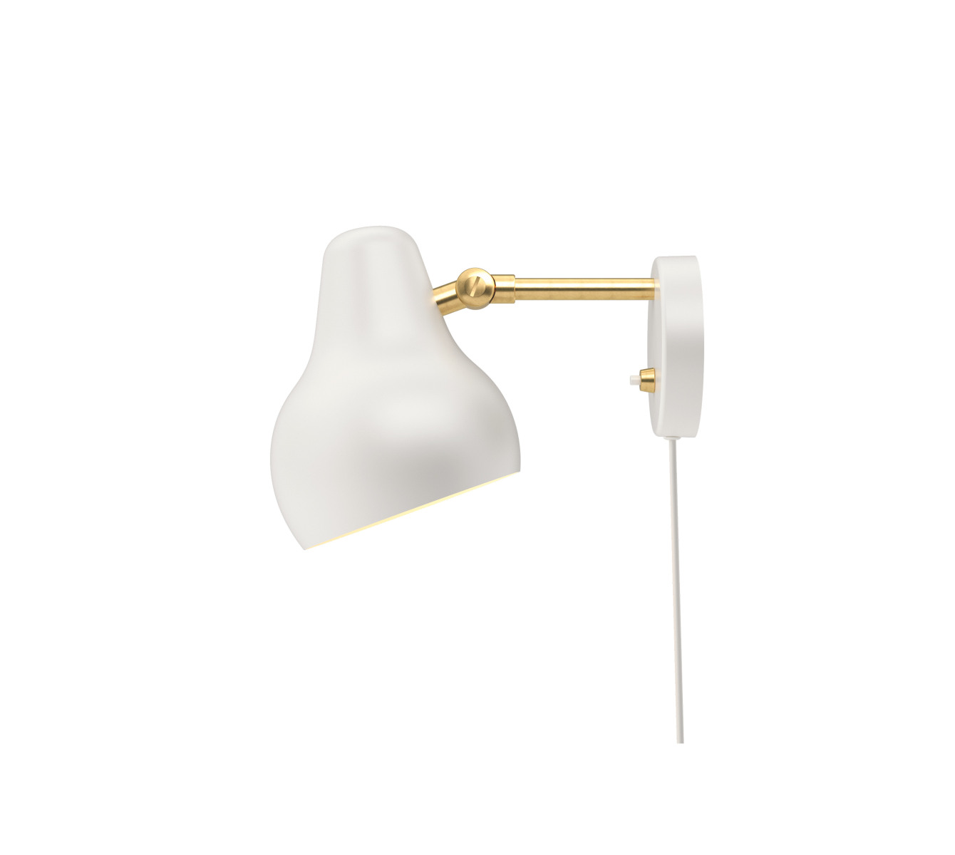 Louis Poulsen VL 38 Wandleuchte weiß, minimalistisches Design, langlebig, warmes Licht für Wohn- und Arbeitsbereiche