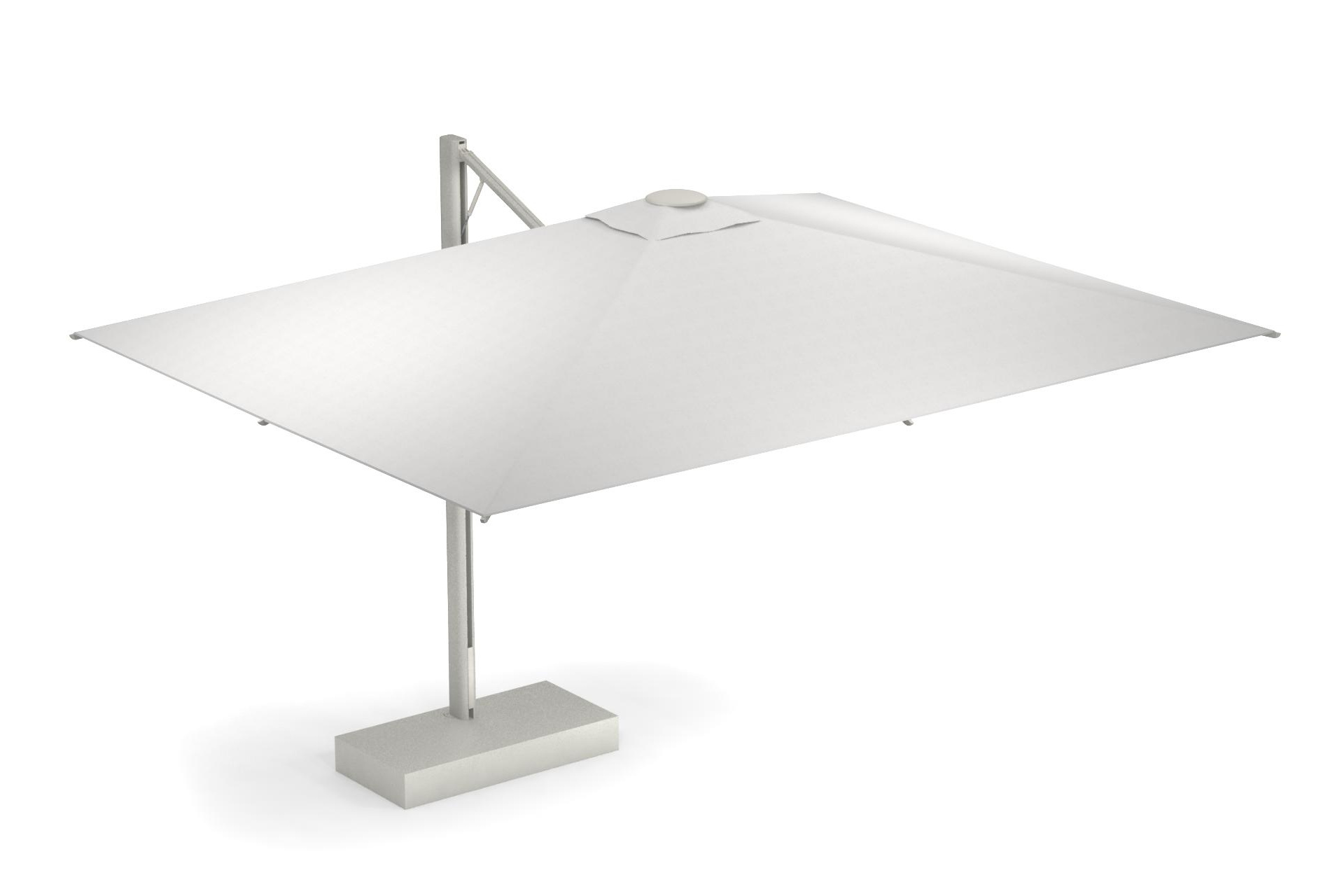 Shade Pro Sonnenschirm, 3x4 m, weiß / weiß