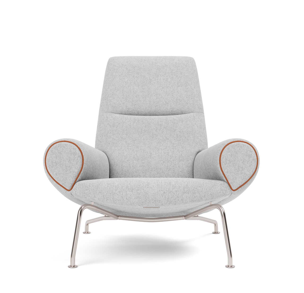 Wegner Queen Chair, brushed steel / hallingdal 116