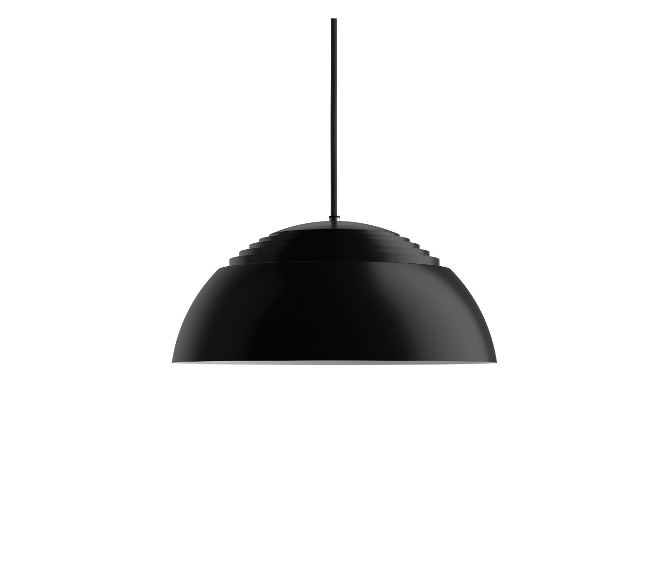 AJ Royal Pendelleuchte Ø 37 cm in Schwarz von Louis Poulsen, modernes Design, blendfreies Licht, ideal für Esstisch