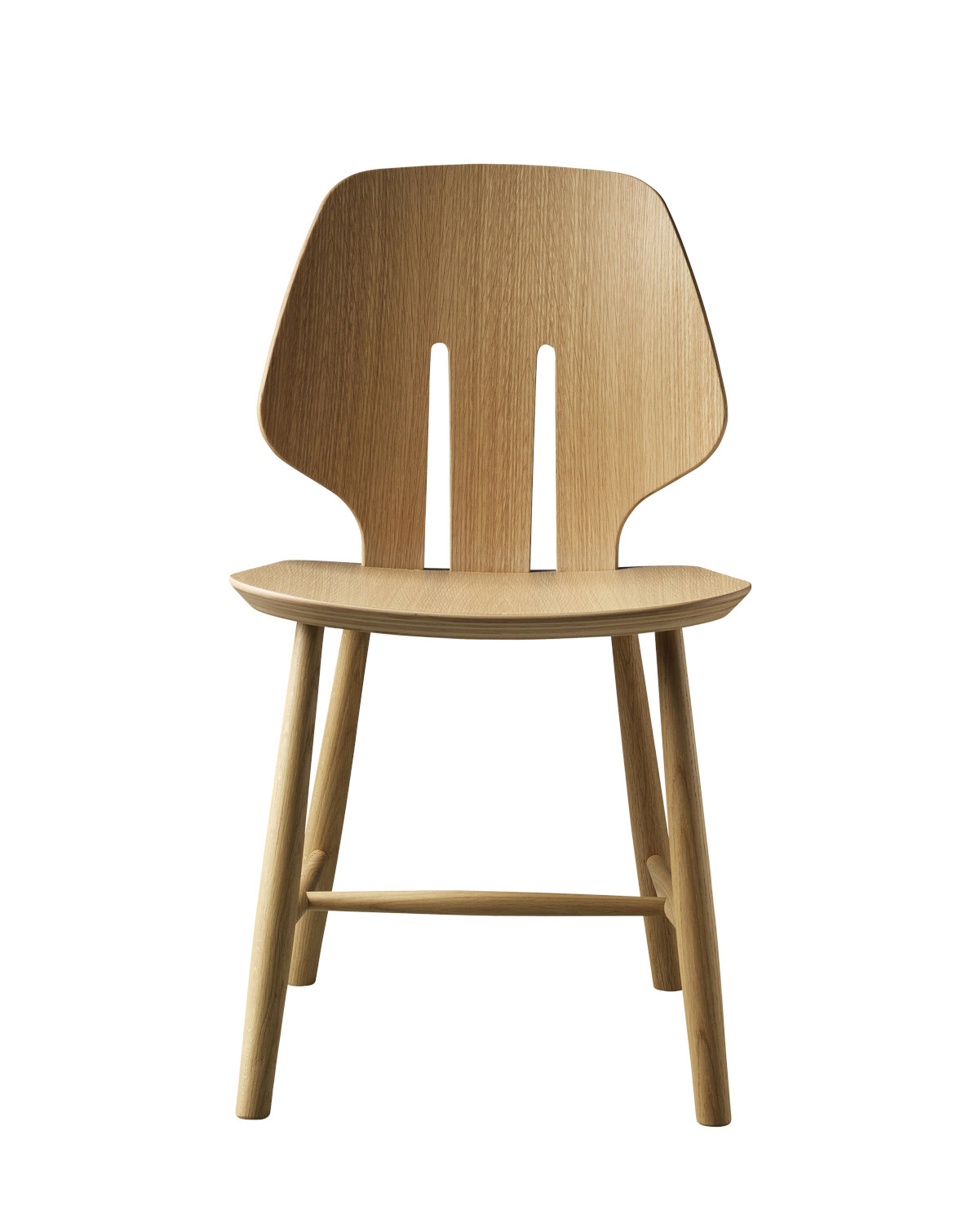 FDB Møbler J67 Stuhl, ergonomisch, Eiche natur, nordisches Design, langlebig, funktional