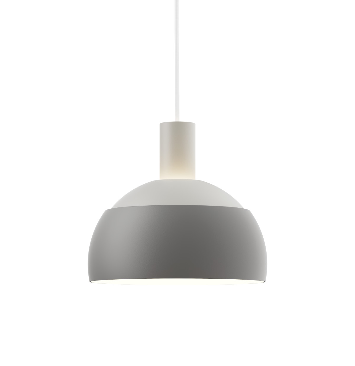 Louis Poulsen FJ Elements Pendelleuchte in Original Grey, modernes skandinavisches Design, gleichmäßiges Licht für Wohnräume