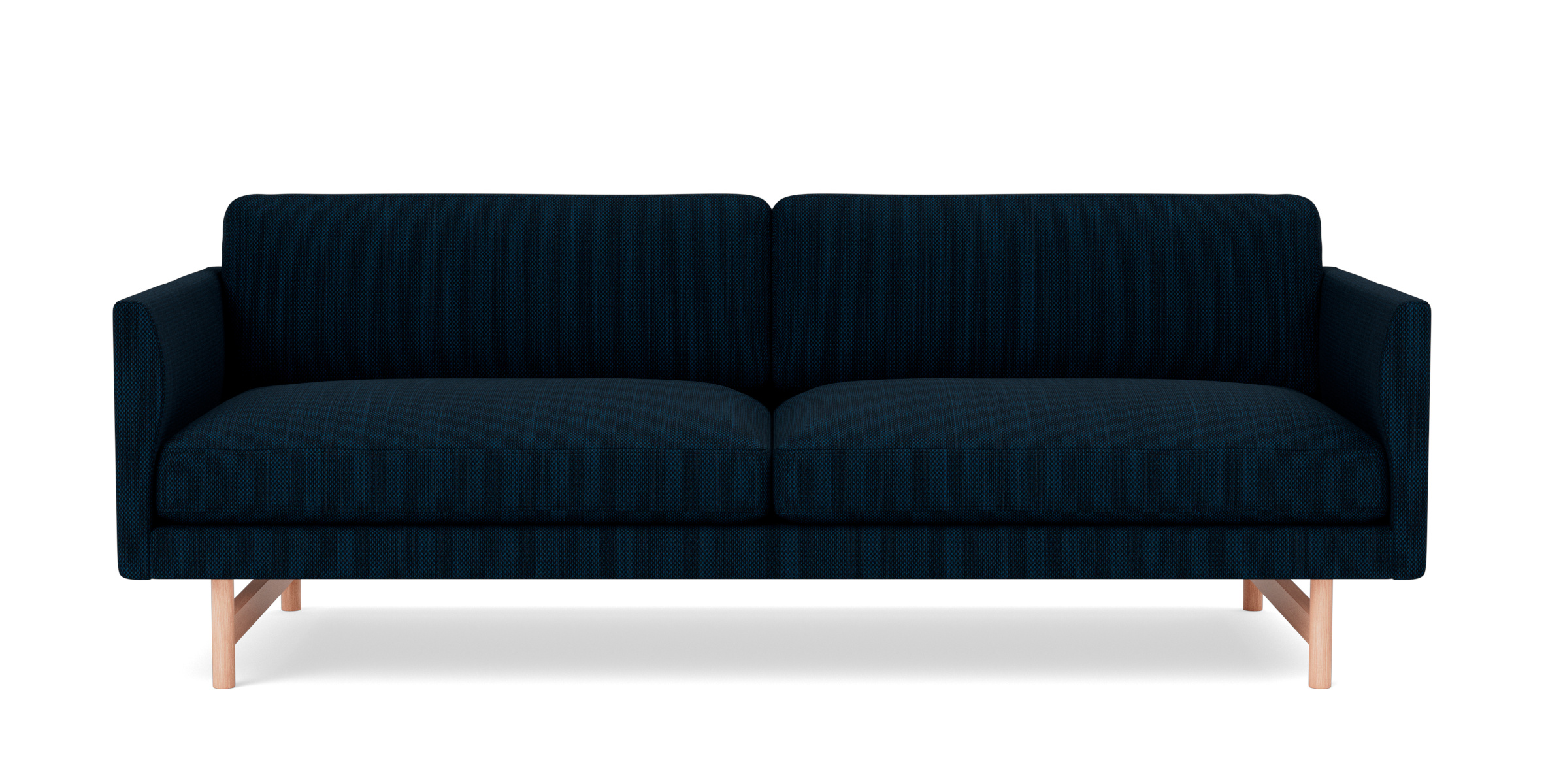 Calmo Sofa 2-Sitzer, 95 cm, eiche lackiert / sunniva 783