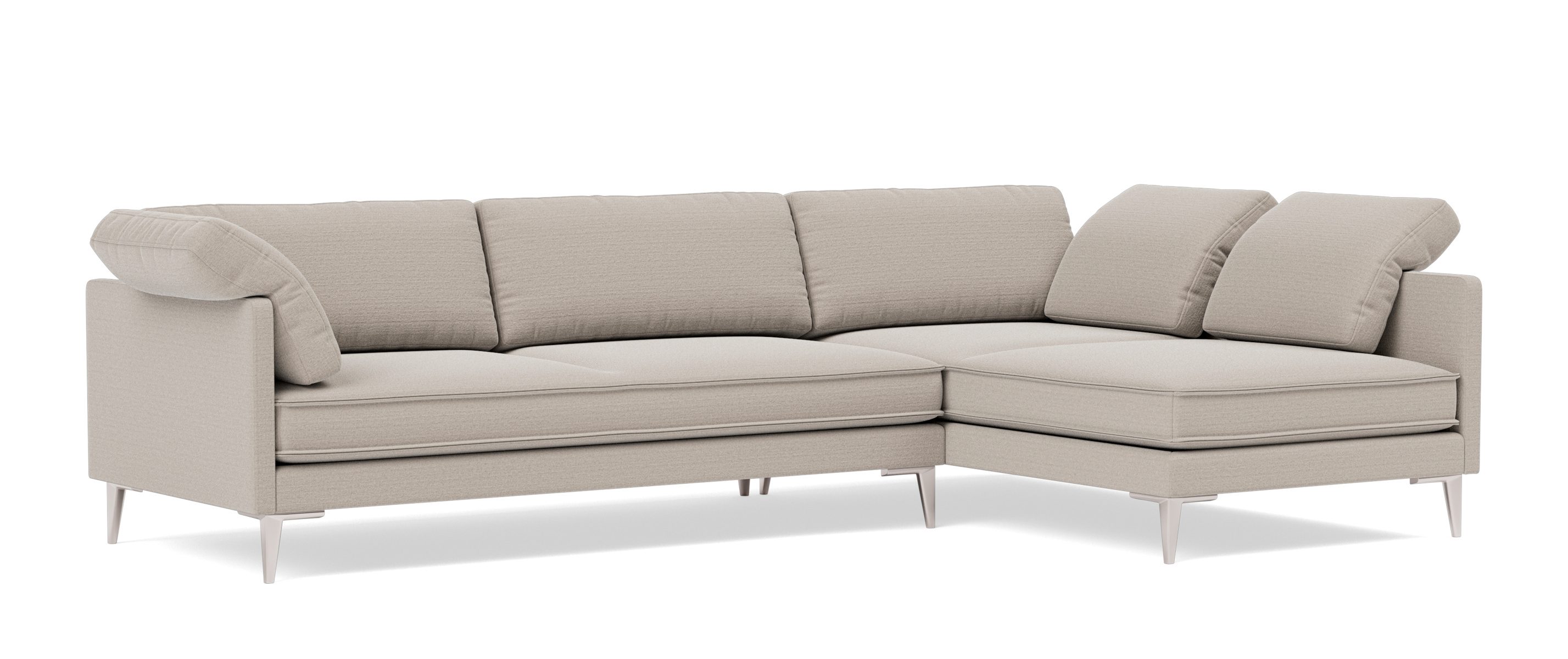 EJ295 Chaise Sofa, rechts, chrom / erik, 3790 Linen
