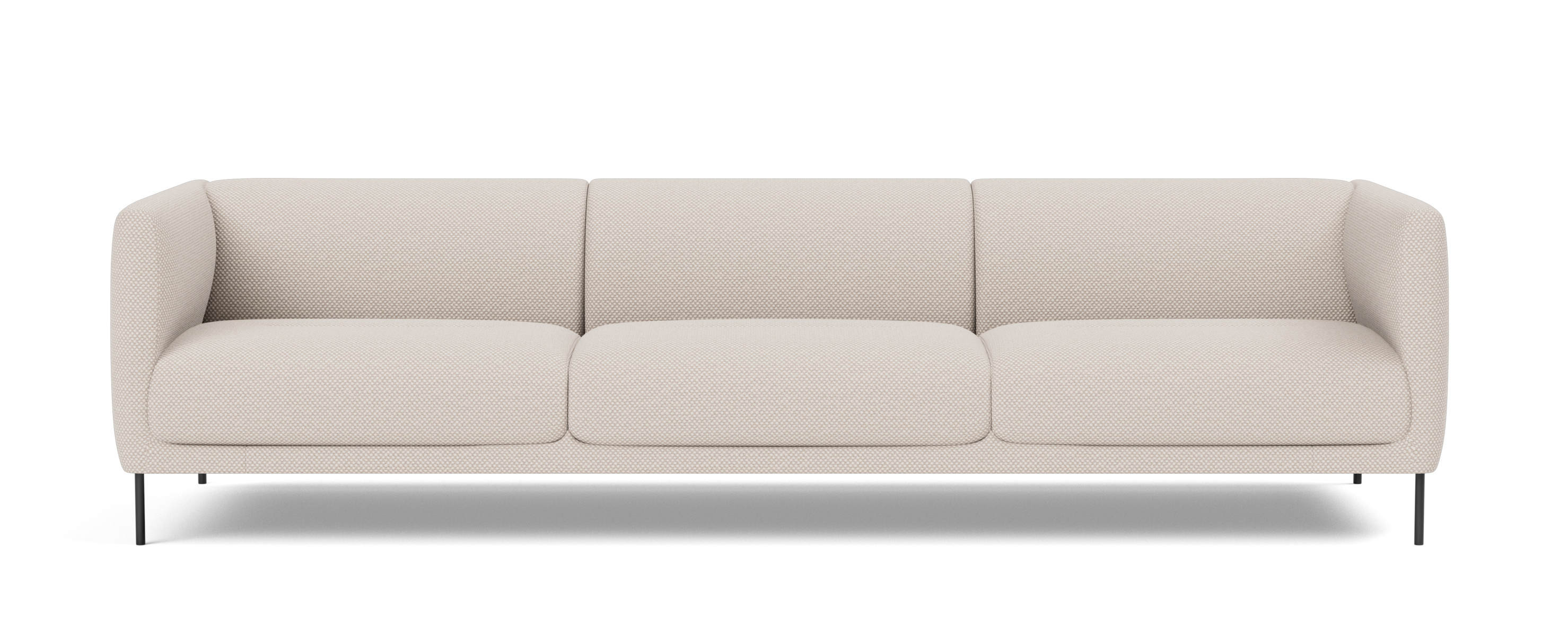 Konami Sofa 3-Sitzer, schwarz / sisu 0105