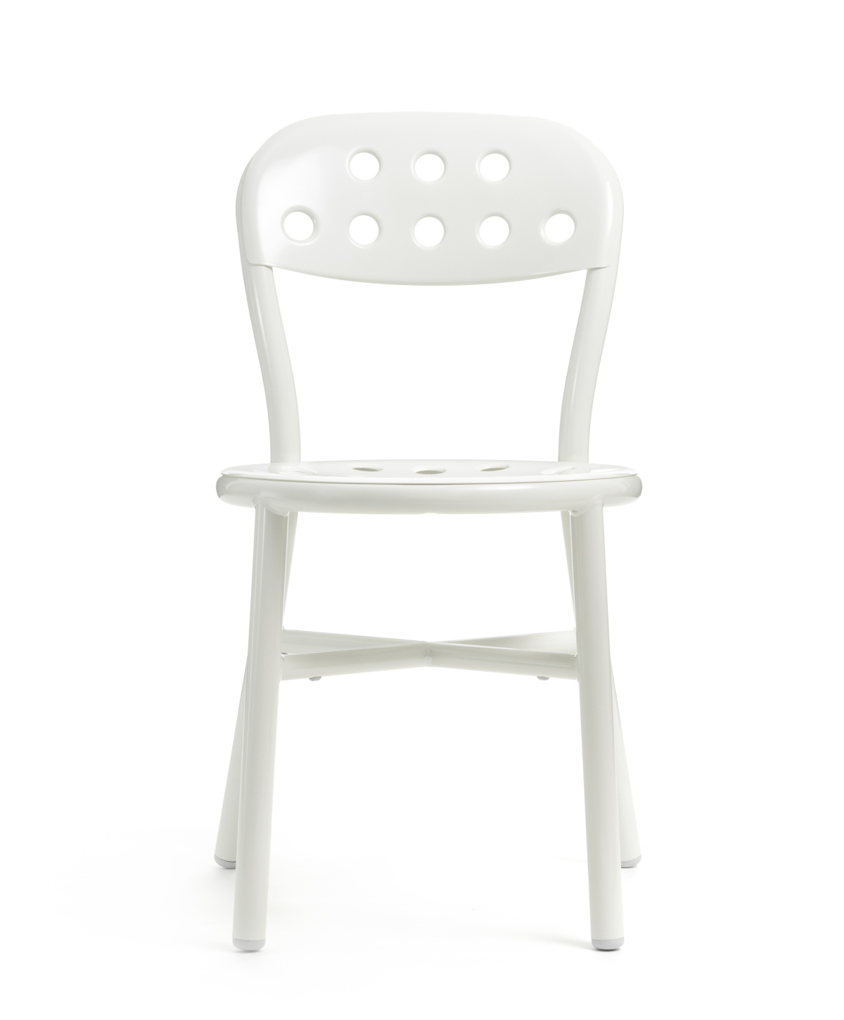 Magis Pipe Stuhl weiß, minimalistischer Design-Stuhl, ohne Armlehnen, leicht, robust, Made in Italy