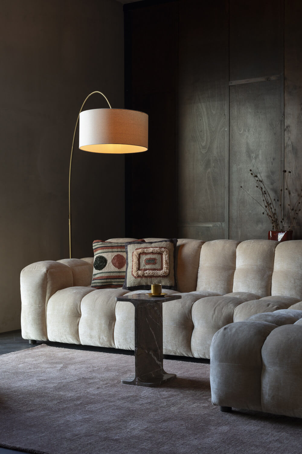 Hackman Sofa 4,5 Sitzer, leder schokolade