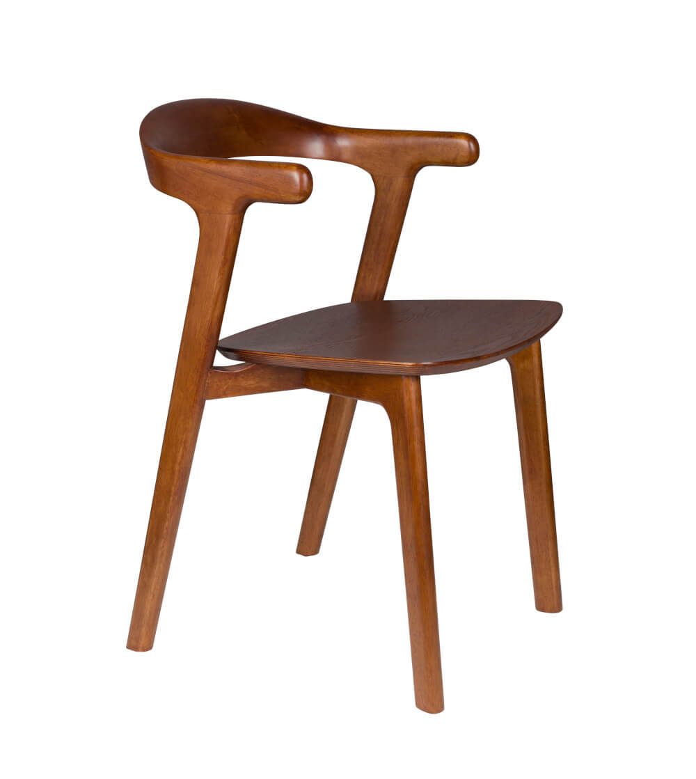 Zuiver Northwood Stuhl in Walnuss, edles Holzdesign, ergonomisch geformt, ideal für Esszimmer, Küche oder Homeoffice