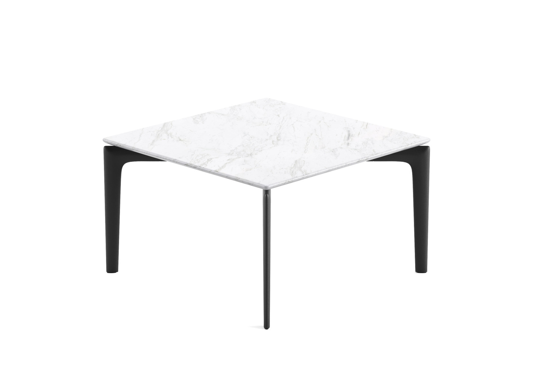 Saul Couchtisch, 60 x 60 x höhe 36 cm, marmor weiß