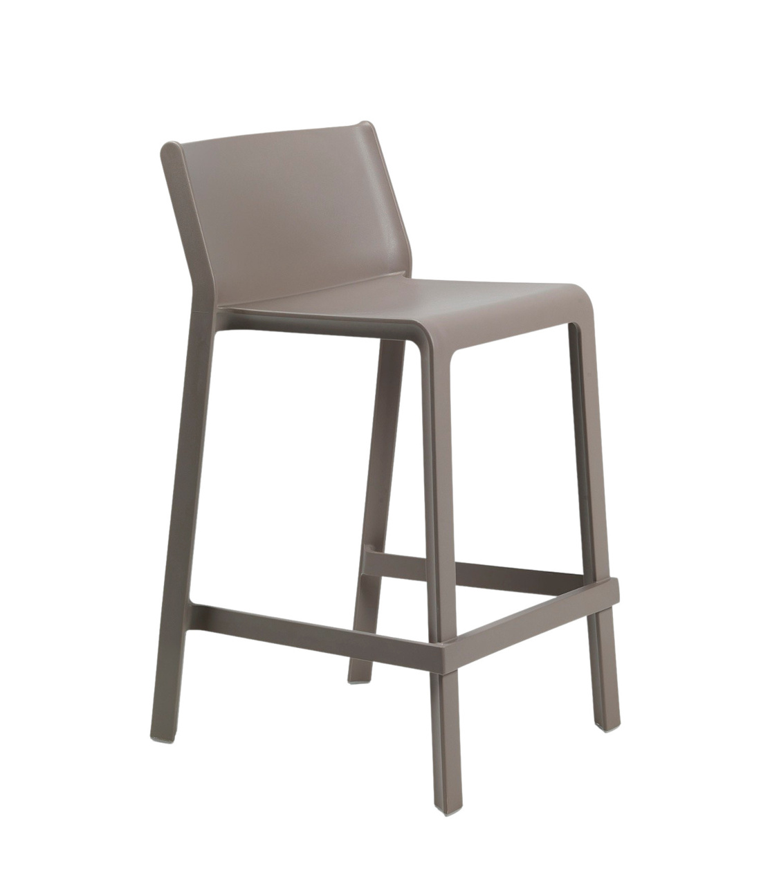 Nardi Trill Barhocker 65 cm, tortora, Outdoor-Barstuhl, wetterfest, leicht, modernes italienisches Design