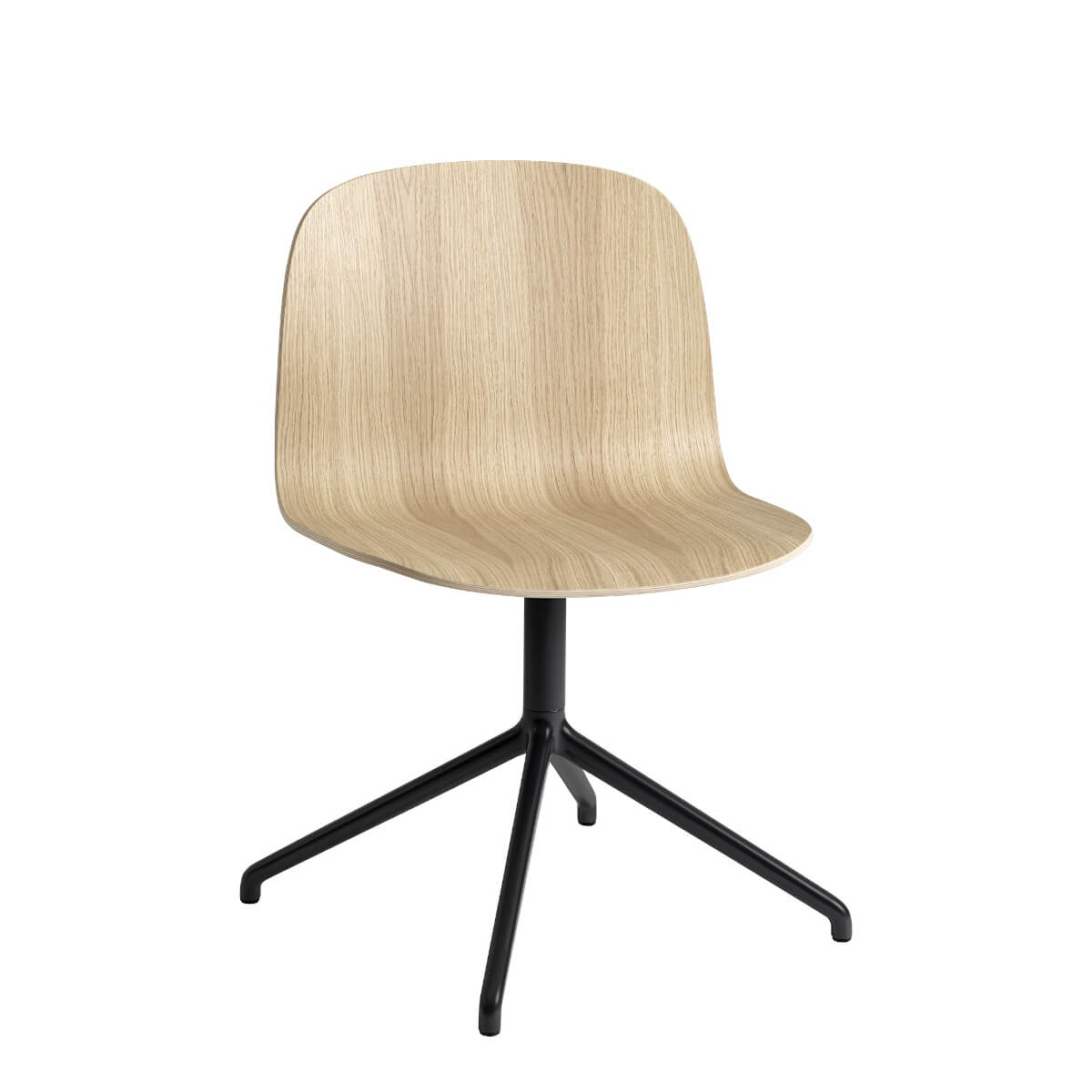 Visu Wide Chair, swivel base, eiche natur / schwarz Visu Wide Chair, swivel base, eiche natur / schwarz