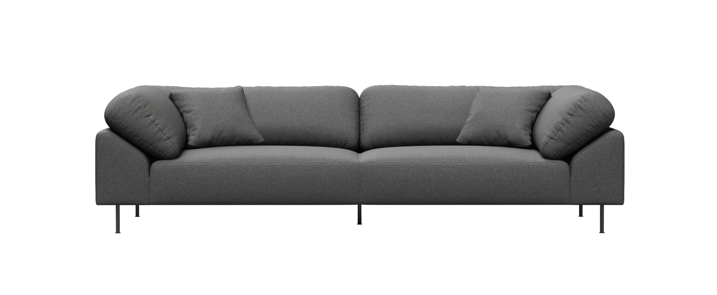 Collar Sofa 3-Sitzer, dark grey