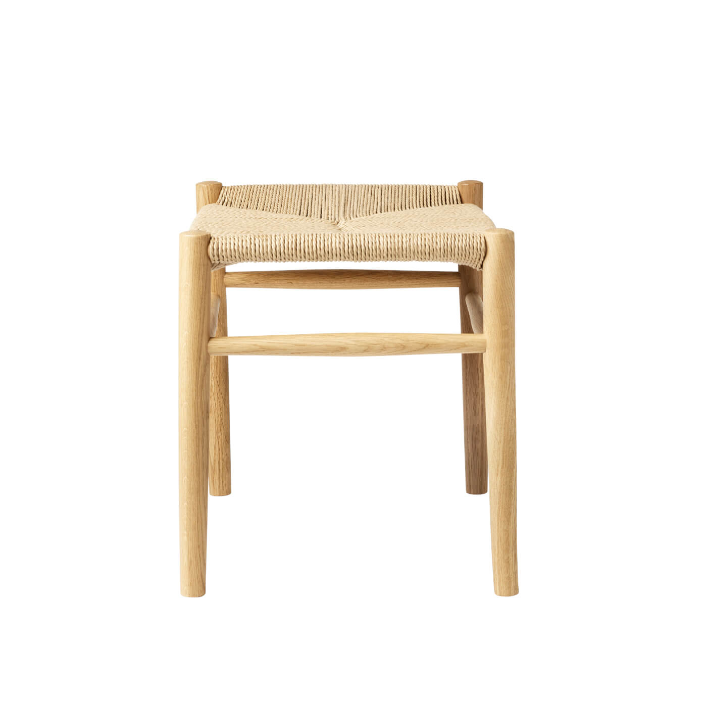 FDB Møbler J83 Hocker, nordischer Stil, Eiche natur, Naturgeflecht, nachhaltig, langlebig, funktional