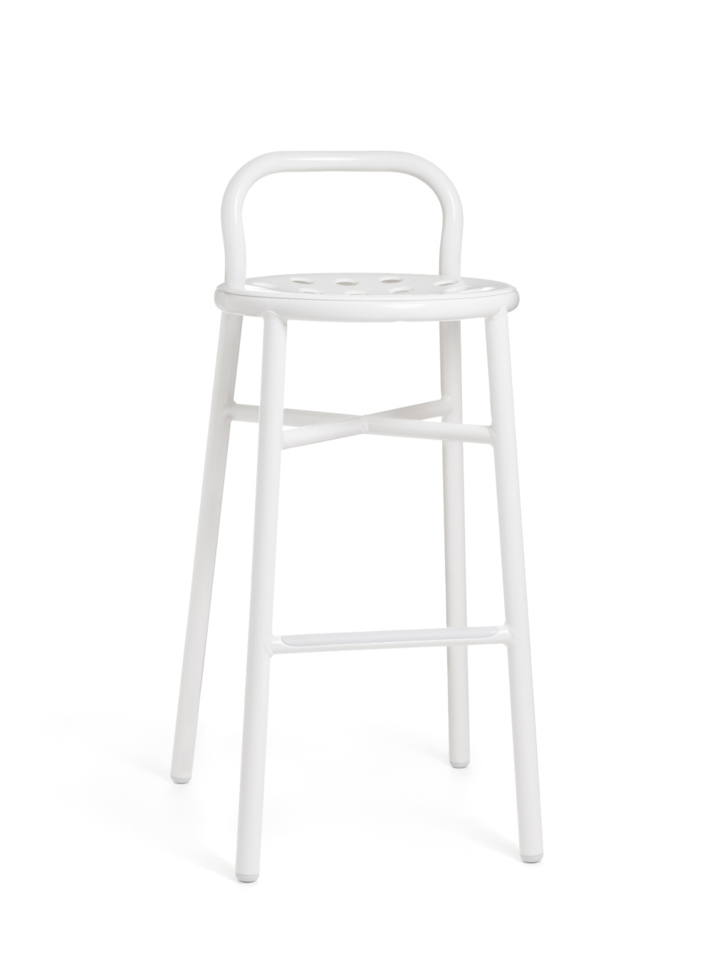 Magis Pipe Barhocker 67 cm, weiß, italienisches Design, stabil, modern, eleganter Barstuhl