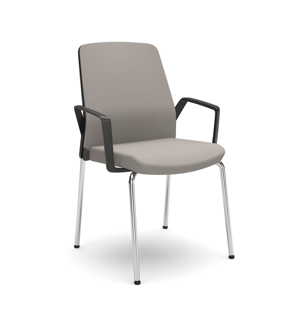 Ergonomischer Besucherstuhl BUDDYis3 450B mit Armlehnen von Interstuhl, stapelbar, vielseitig nutzbar in Büro und Meetingraum