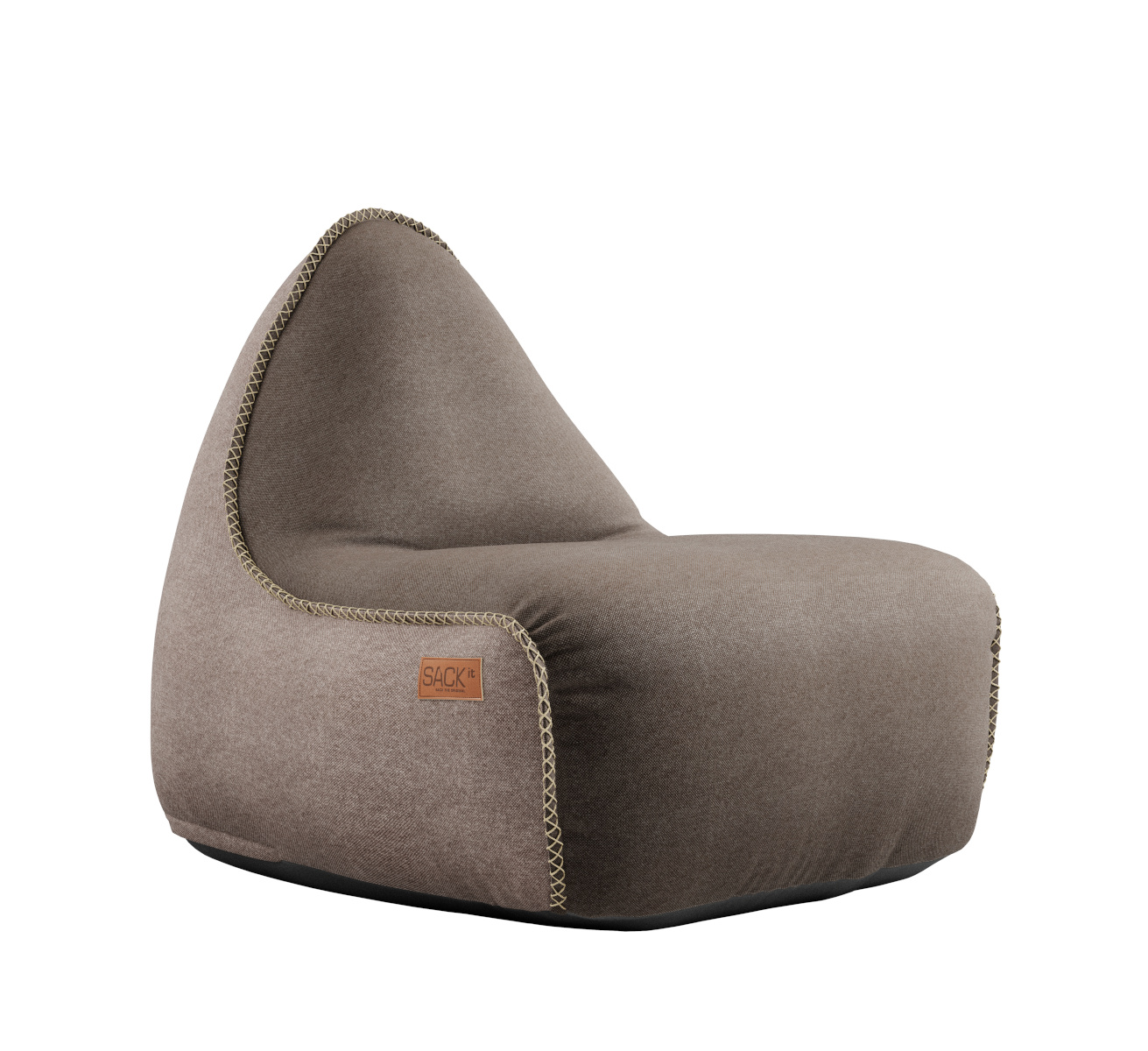 Canvas Lounge Chair, schwarz / braun