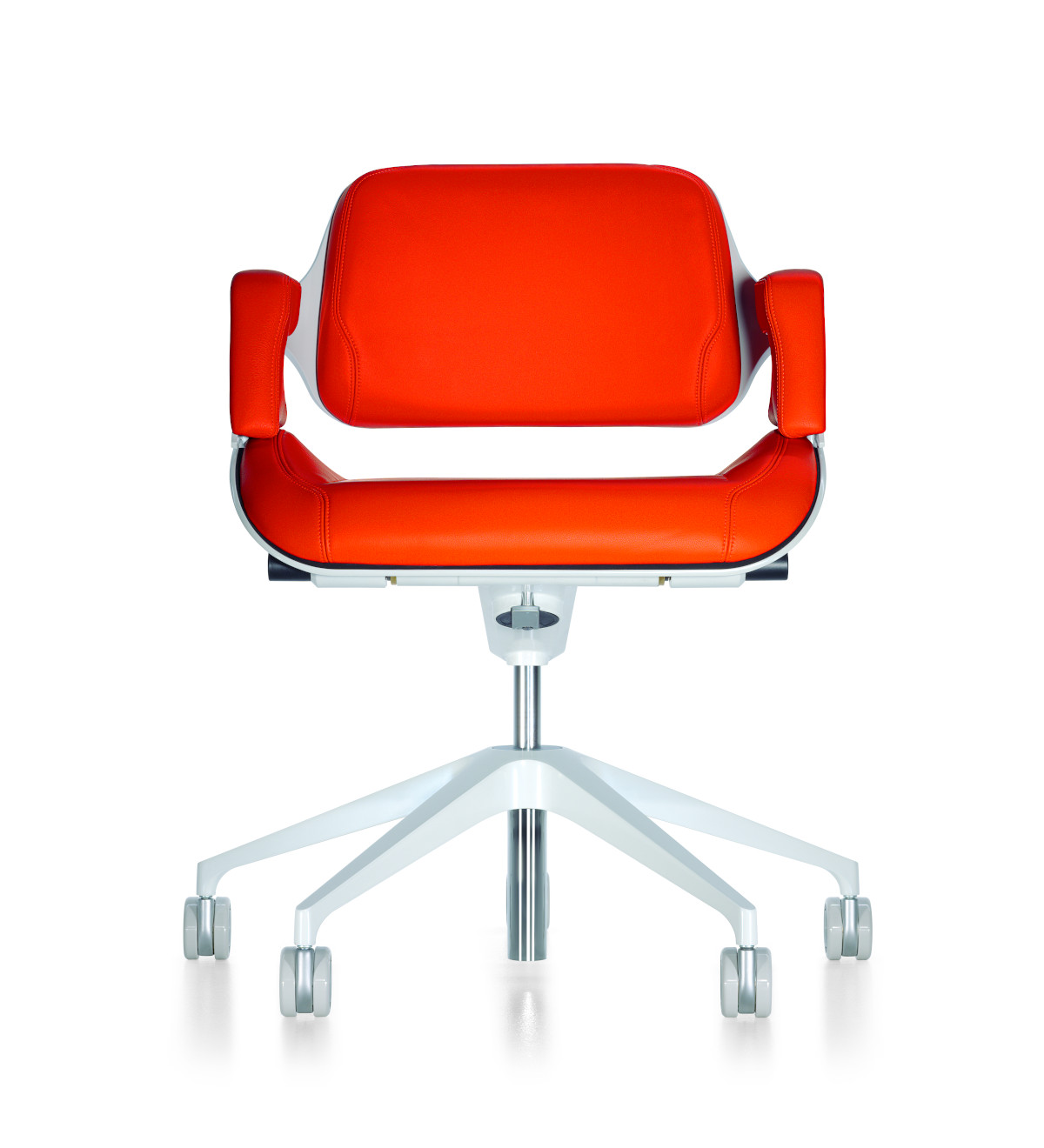 Interstuhl Silver 162S Drehstuhl mit Lederpolsterung, hoher Komfort, für ergonomisches und stilvolles Arbeiten im Büro