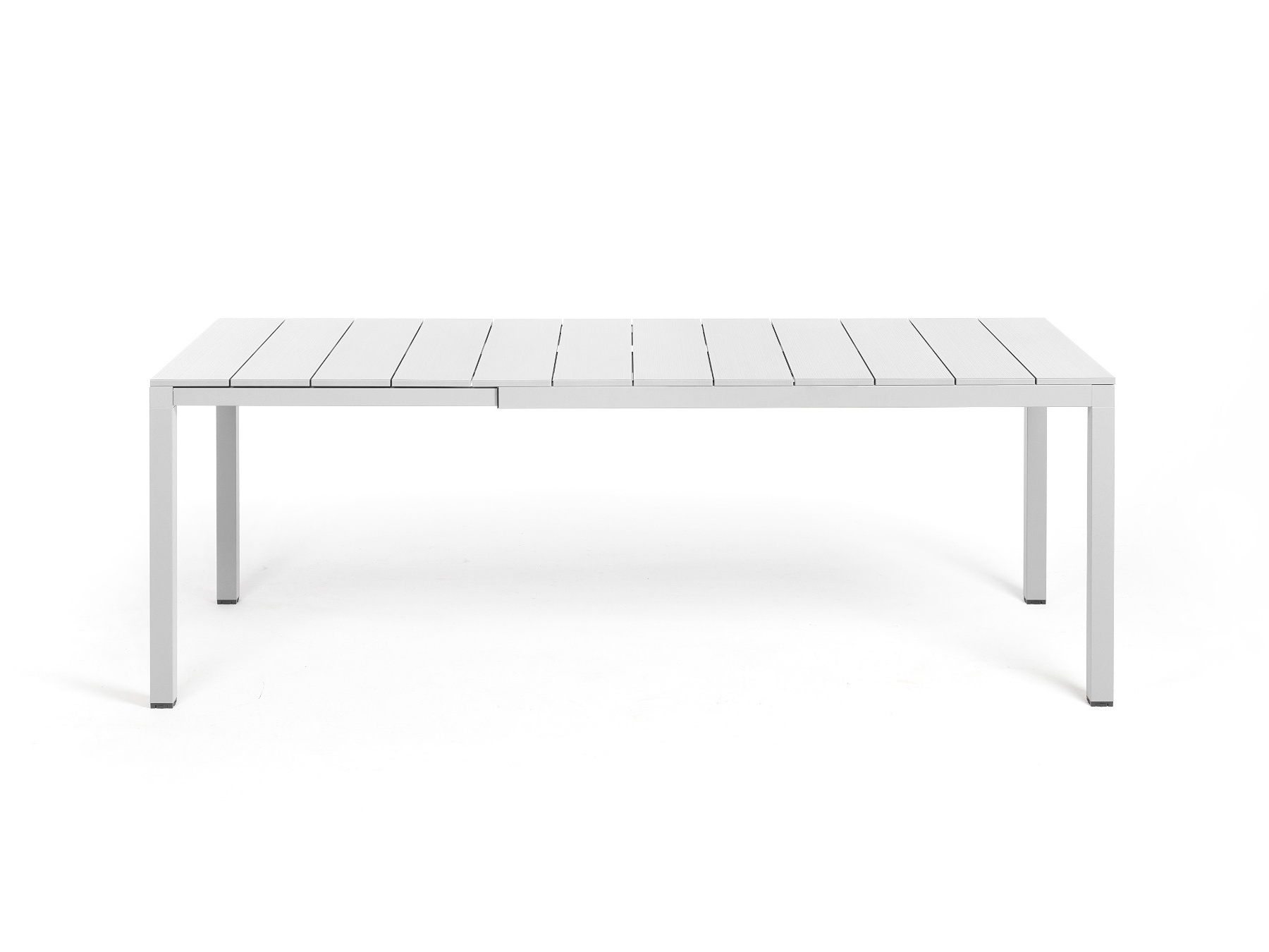 ´Nardi Rio Alu Ausziehtisch 140 cm weiß, wetterfest, stabil, leicht, modernes italienisches Outdoor-Design