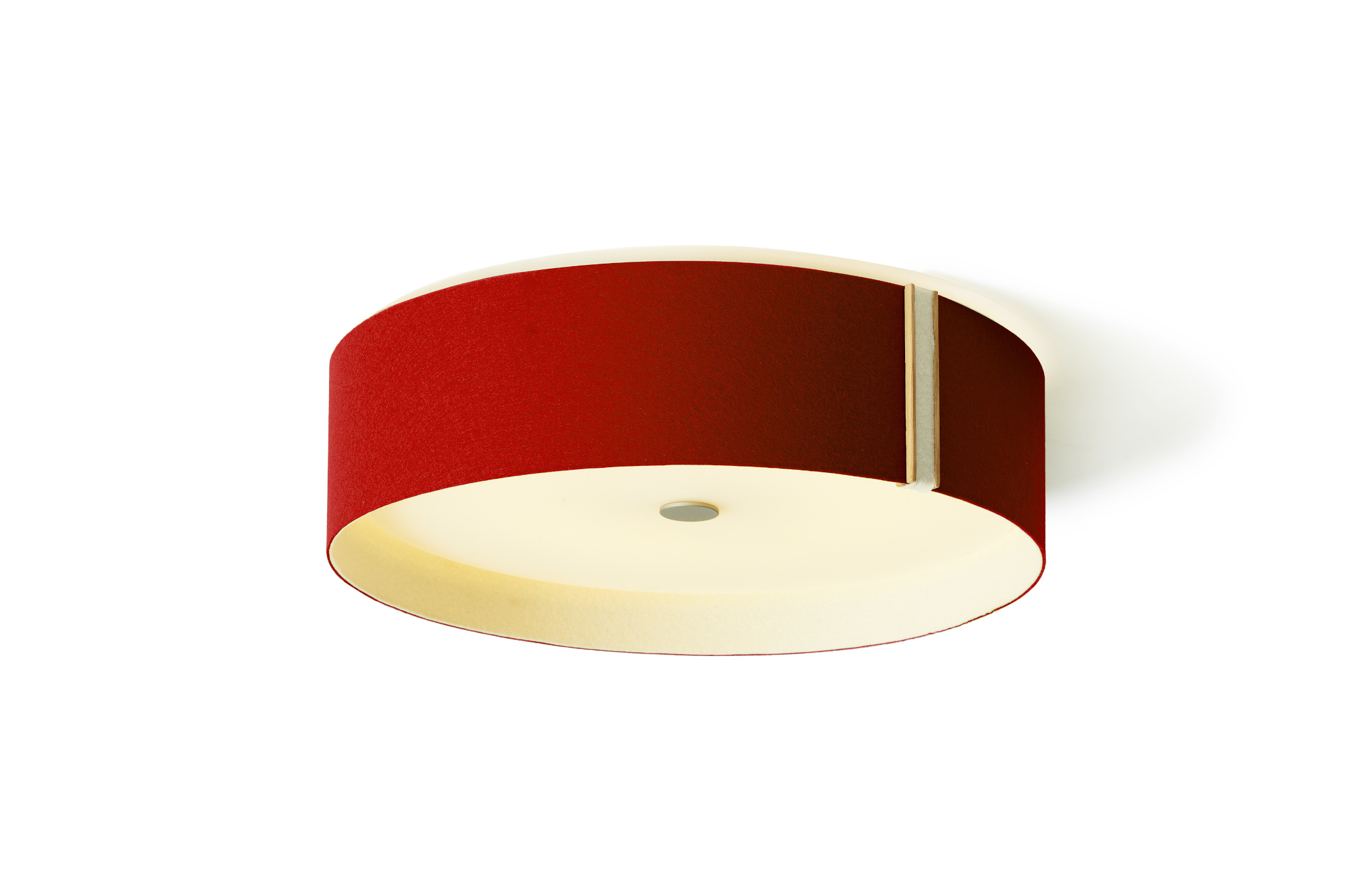 Larafelt LED Deckenleuchte, Ø 43 cm, rot / wollweiß