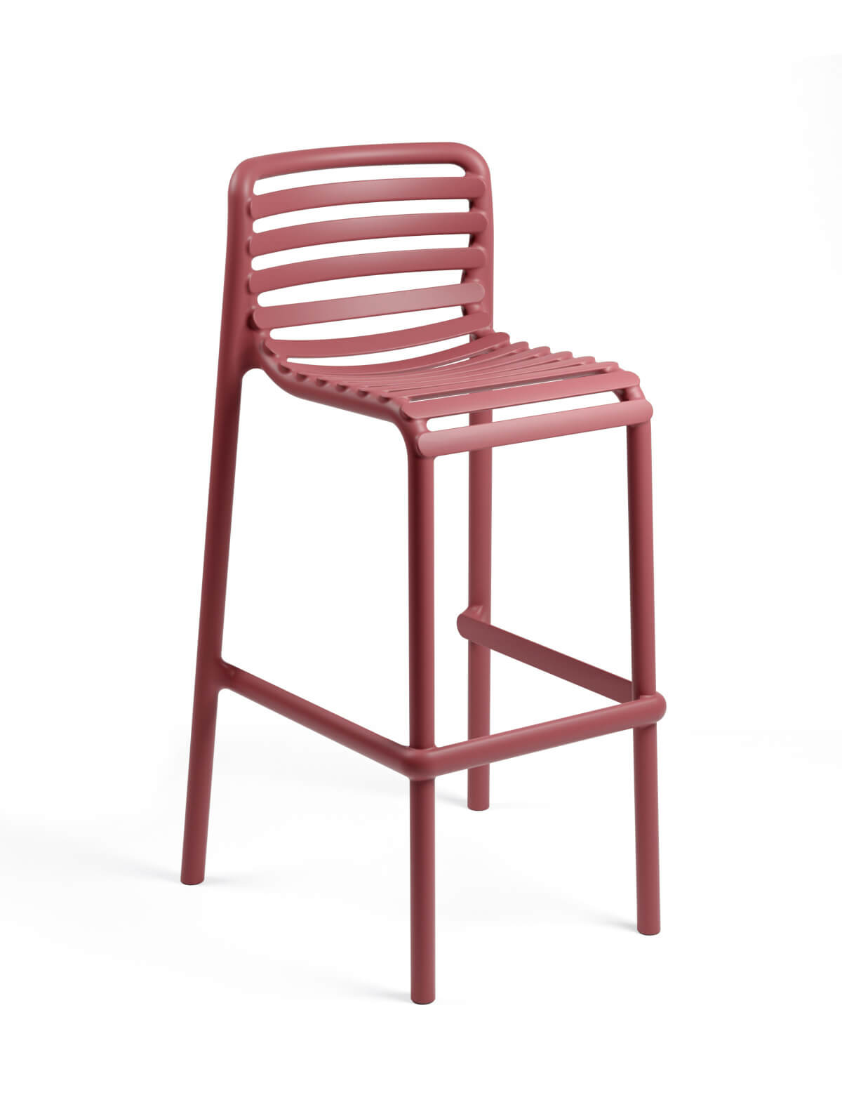 Nardi Doga Barhocker 75 cm, marsala, italienisches Outdoor-Design, wetterfest, leicht, langlebig