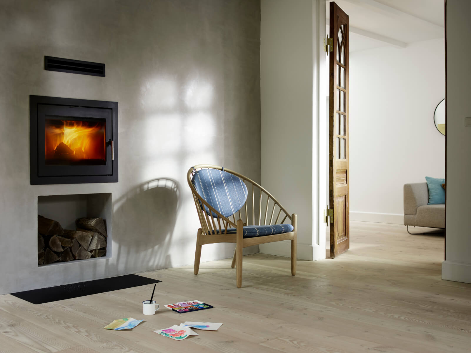 Moderner J166 Jørna Sessel von FDB Møbler, elegant im Wohnbereich, komfortabel und langlebig gefertigt