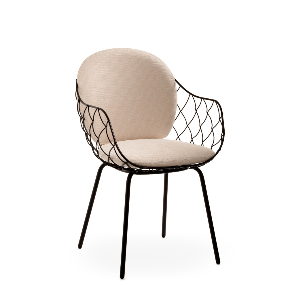 Magis Piña Outdoor Stuhl, marrone/weiß, wetterfest, ergonomisch, modernes Design, langlebig, Made in Italy