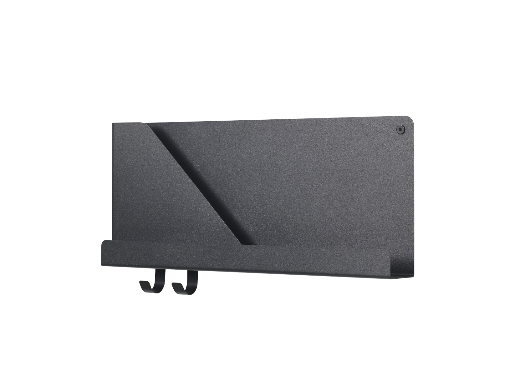 Folded Wandregal, 51 x 22 cm, schwarz