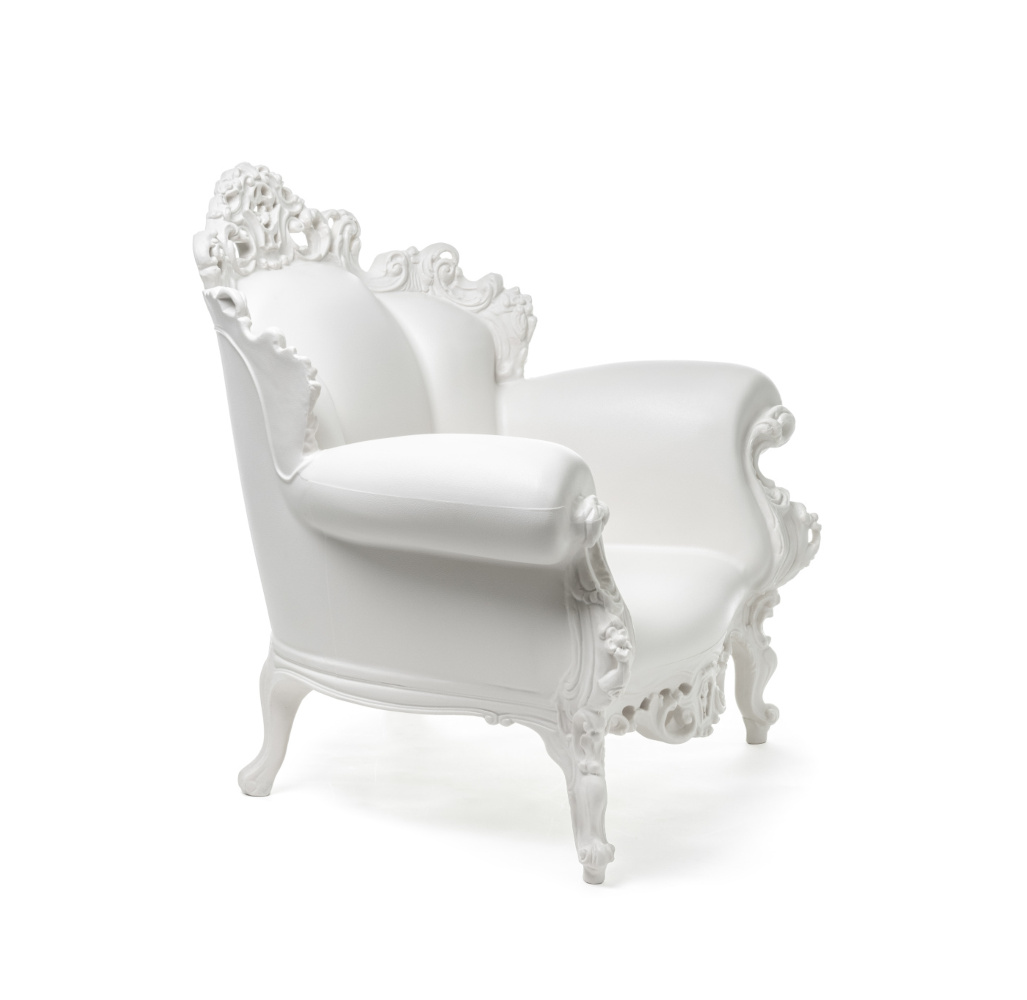 Magis Proust Sessel weiß, eleganter Sessel, ergonomisch, modernes italienisches Design