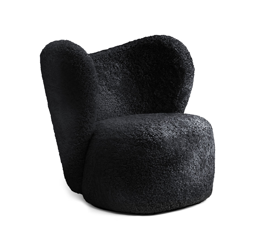 Little Big Chair Sheepskin, schwarz
