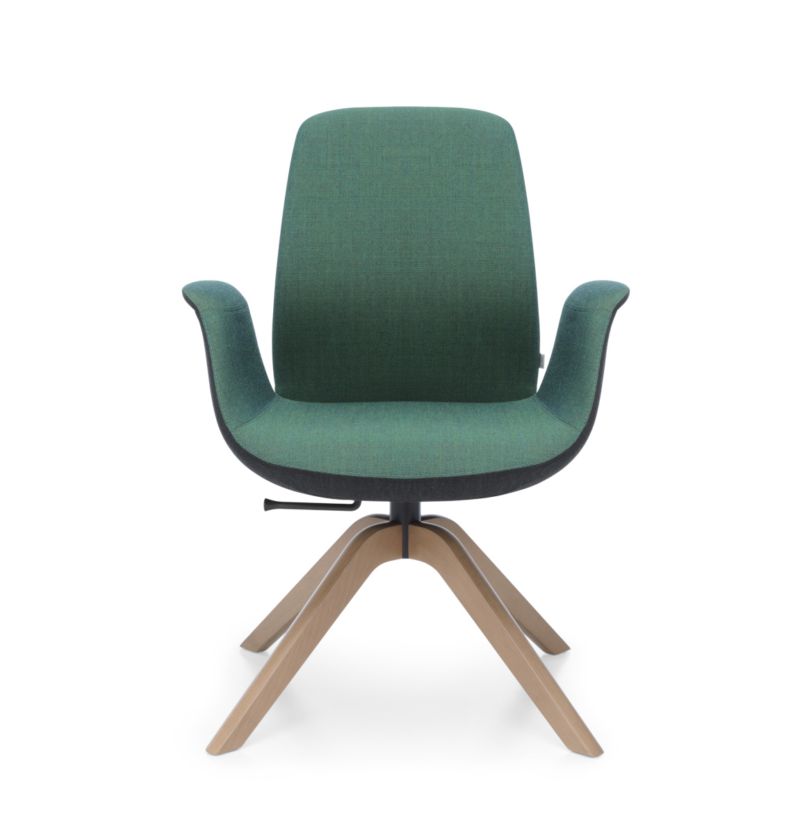 ElliePro 20HW Drehsessel, niedrige Rückenlehne, Holzfüße