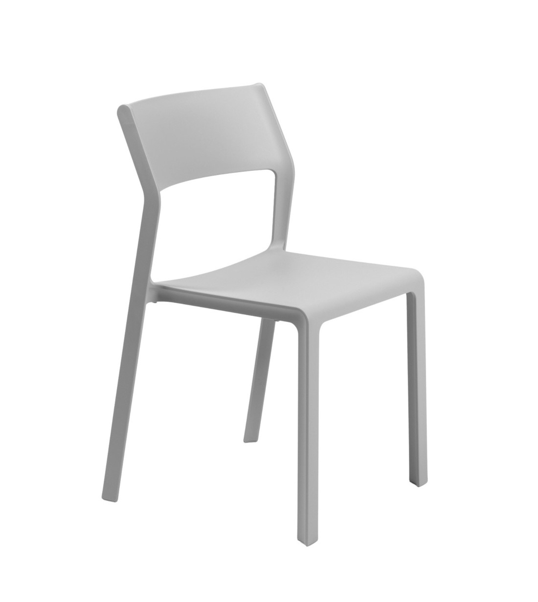 Nardi Trill Gartenstuhl grigio, leichter Outdoor-Stuhl, wetterfest, stapelbar, modernes italienisches Design