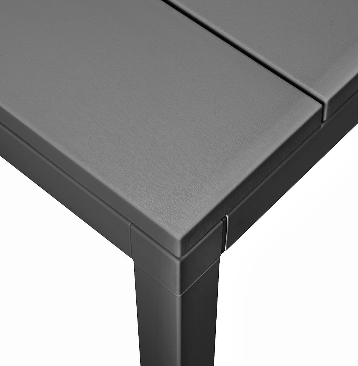 Nardi Rio Ausziehtisch 210 cm, anthrazit, wetterfester Polypropylen-Tisch, leicht, langlebig, Made in Italy